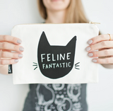 "FELINE FANTASTIC" CAT ZIPPER POUCH